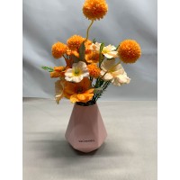 ViaCassandra Elegant Pink Glass Vase – Decorative Centerpiece for Flowers and Home Decor