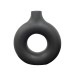 ViaCassandra Modern Oval Black Vase – Minimalist Decorative Flower Vase for Home and Office