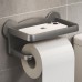 ViaCassandra Wall-Mounted Toilet Paper Holder with Storage Rack – Stylish Bathroom Organizer